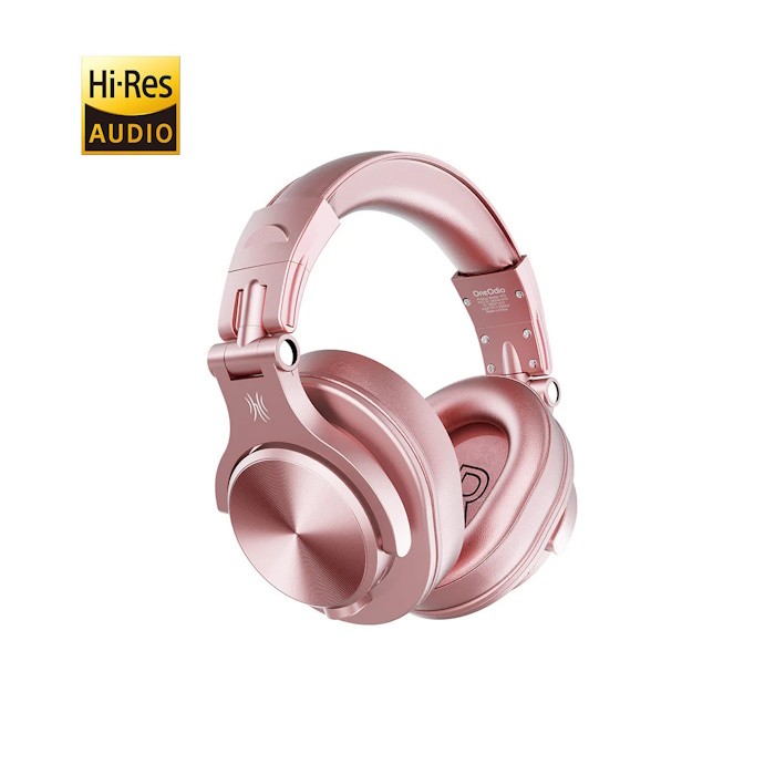 [ONEOA70755P] OneOdio Fusion A70 Hi-Res Cuffie DJ Wireless, Cavo e Microfono Rose Gold