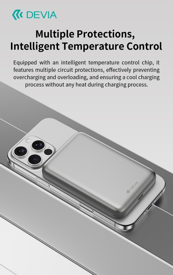 [DEPBU12834S] Power Bank Ultra12 10000mAh PD 22.5W Magnetico con Cavo Tipo-C Integrato Grigio