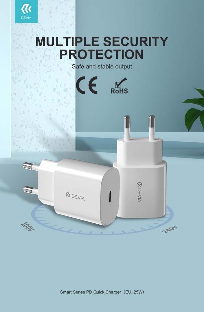 [DEPD25W908] Carica batterie Super rapido Out Tipo-C sistema PD 25W