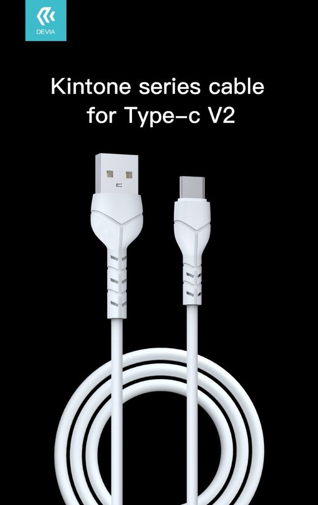[DECATC136W] Kintone Cavo Tipo-C 5V 2.1A 1Mt Carica e dati Bianco