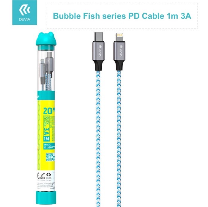 [DETACL715B] Cavo Bubble Tipo-C - Lightning 3A 27W Per carica rapida PD