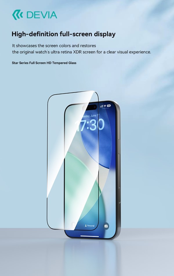 [DESIP17450] Pellicola protettiva in Vetro temperato HD Full per iPhone 17