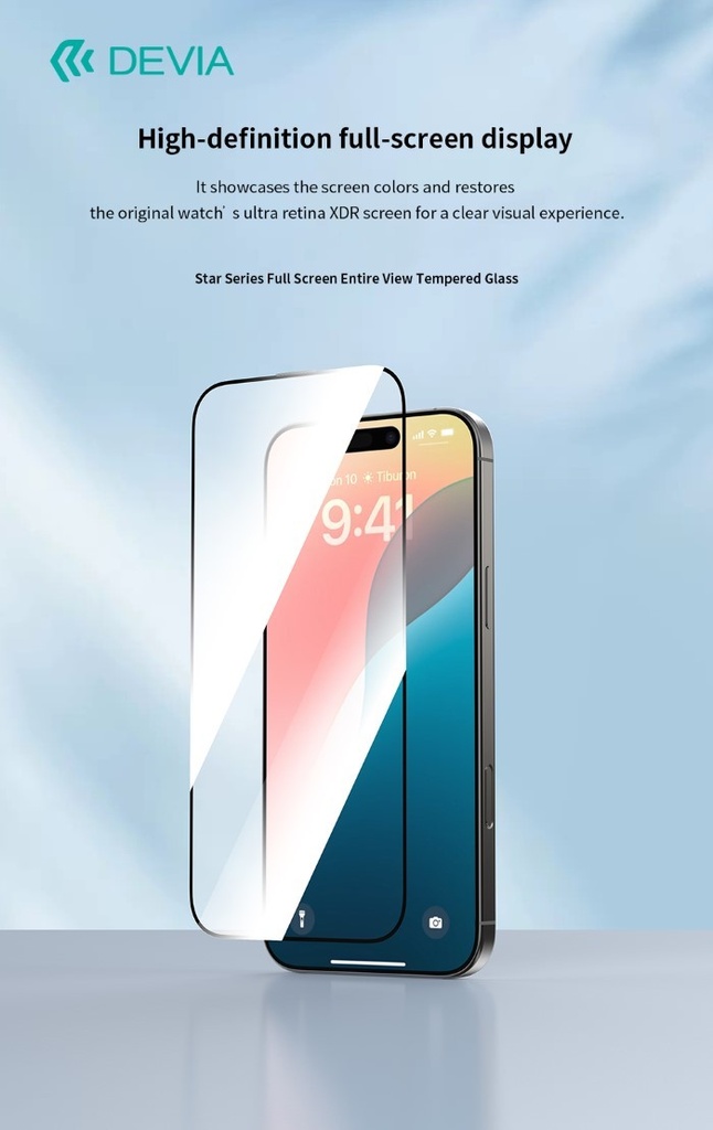 [DETGF16507] Pellicola in vetro temperato full screen per iPhone 16 Plus