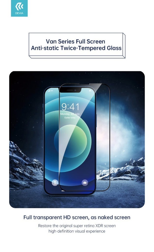 [DETGAS13PM386] Pellicola vetro temperato Anti statico per iPhone 13 Pro Max