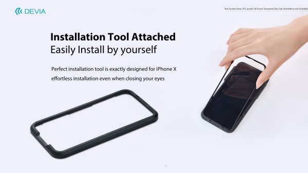 [DETGD3IX782] Pellicola vetro temperato Full 3D con  dima per iPhone X