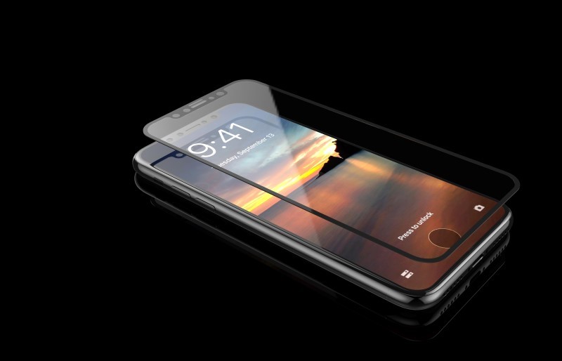 [DETGFPX482] Vetro temperato Van invisibile e anti impronte per iPhone X