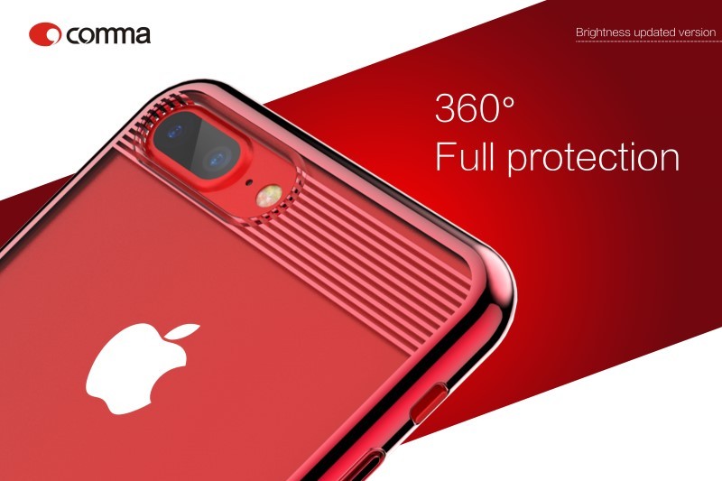 [COBIP78547R] Cover Alta Protezione Brightness per iPhone 7 & 8 Rossa