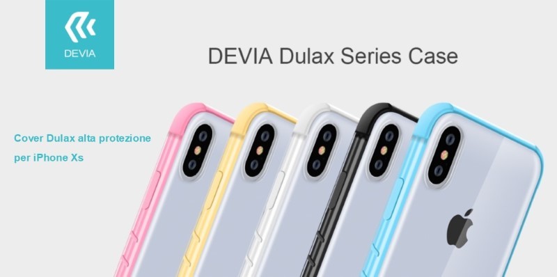 [DEDUIP58901B] Cover Dulax alta protezione per iPhone Xs 5.8 Nera