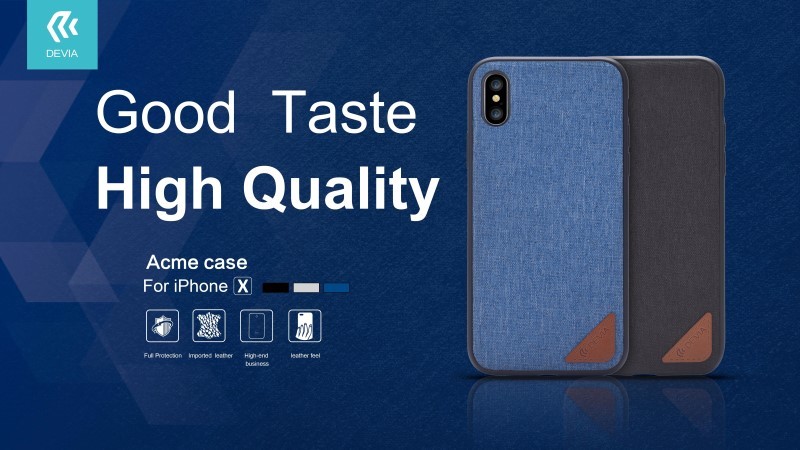 [DEACI8726B] Cover in Pelle Lavorata Acme per iPhone X Nera