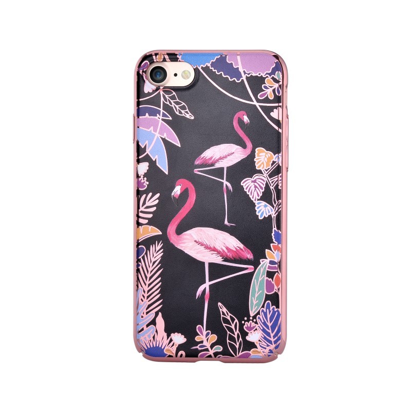 [DELX7C221] Cover Luxy Fenicottero Con Disegno Rilievo per iPhone 7 & 8