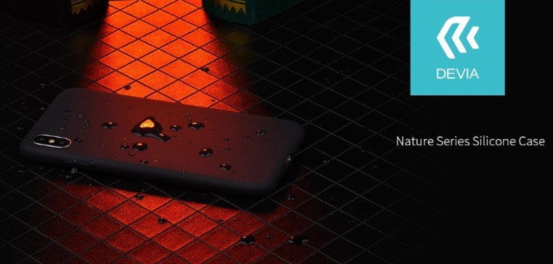 [DELSCIPX997R] Custodia protettiva per iPhone X in silicone Rossa