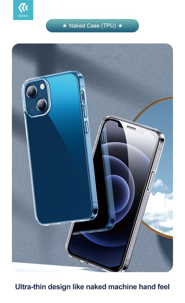 [DENKIP21485] Cover in TPU trasparente per iPhone 13 pro Max