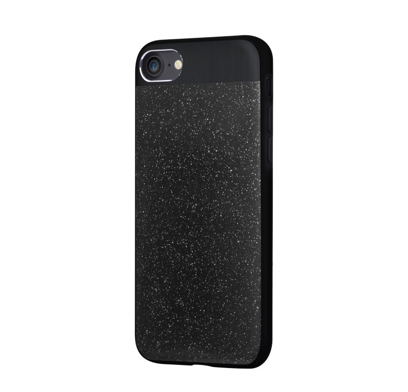 [DERC7010B] Cover Racy Glitterate per iPhone 7 & 8 Nera