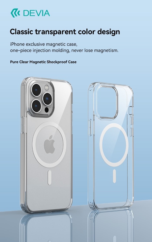 Cover trasparente magnetica carica wireless iPhone 15