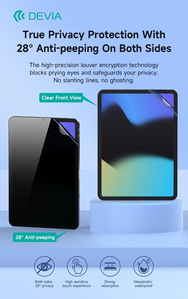 [DETPU12P944] Pellicole Privacy 0,5mm per Tablet 12.9''max 10pz 225*325mm