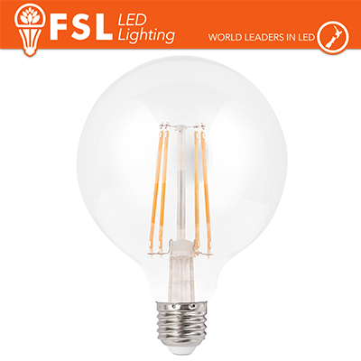 [FLFCG1256W40K27] Lampada Filamento Globo Ø12,5cm - 6W 4000K E27