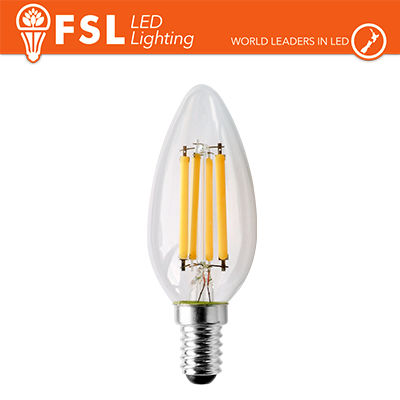 [FLC35F4W27K14] Lampada Filamento Oliva - 4W 2700K E14 470LM