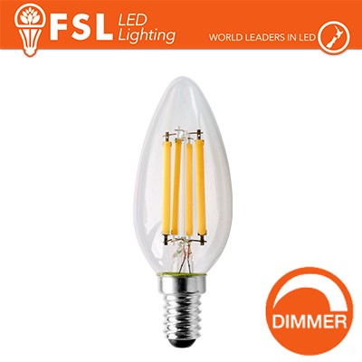 [FLC354W40K14DM] Lampada Filamento Oliva - 4W 4000K E14 Dimmerabile