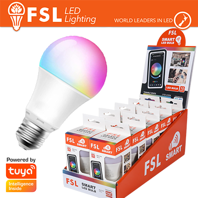 [FLSA60RGBCCT9W] Lampada Goccia SMART BEACON TECH 10w RGB+3WHITE Dim + EXPO