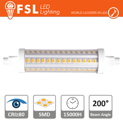 R7s - 9,5W 4000K 1160LM >200º 25*118mm CRI80