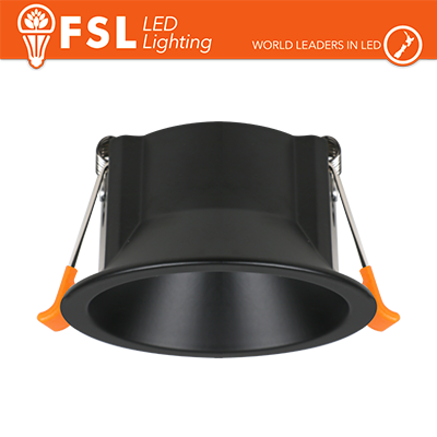 Portafaretto Downlight Circolare Fisso GU10/MR16 Foro Ø75 mm Nero