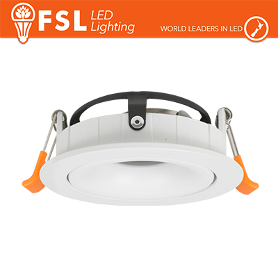 [FLFSS613W] Portafaretto Downlight Circolare Orientabile 3D GU10/MR16 Foro Ø95 mm Bianco