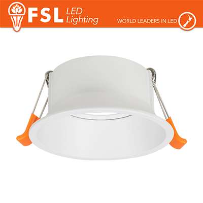 Portafaretto Downlight Circolare Orientabile GU10/MR16 Foro Ø83 mm Bianco