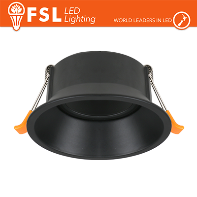 Portafaretto Downlight Circolare Orientabile GU10/MR16 Foro Ø83 mm Nero