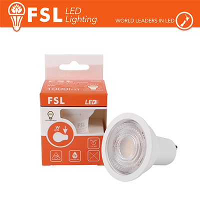[FLGU106W30K38D] GU10 Lampadina LED - 6,5W 3000K 500LM 38° CRI>80 Dimmerabile