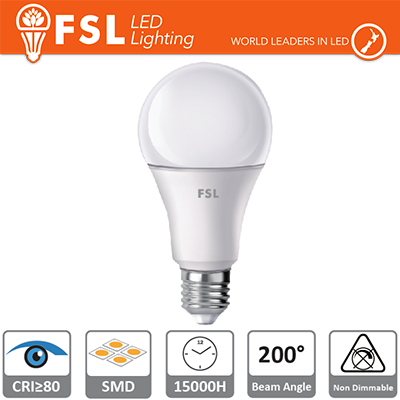 [FLA6012W40K27] Lampada Goccia - 12W 4000K E27
