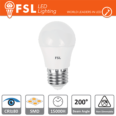 [FLG45B75W30K27] Lampada Sfera - 7,5W 3000K E27