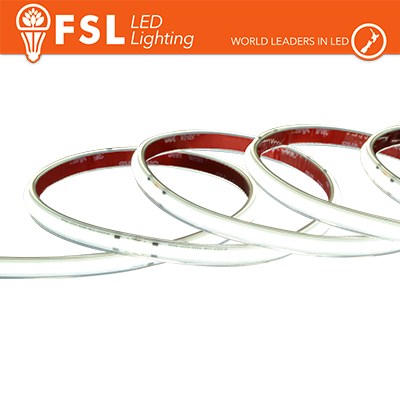 [FLSC24V15W6K65] Striscia LED COB 24V 5m 528LED/m 15W/m 6500K IP65 CRI90
