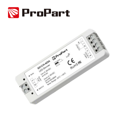 [SD1CH-4Z8A] Ricevitore DIM RF LED 1 Canale - 8A, 5-36VDC, con Pulsante, RF2.4G