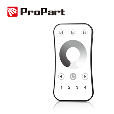 [SD1CH-RC4ZS] Telecomando RF 1 Canale - 4 Zone, Bianco, con Touch Wheel
