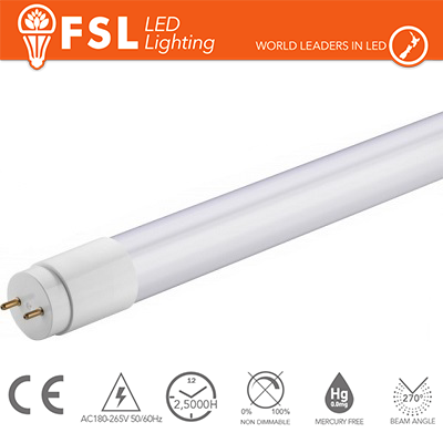 [FLT824W30K15] T8 LED Tubo Vetro - 24W 2150LM 3000K 150cm