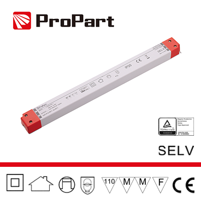 [PES20-100W24V] Alimentatore  SLIM: IP20 24V 100W 4.16A Size:320*30*19mm