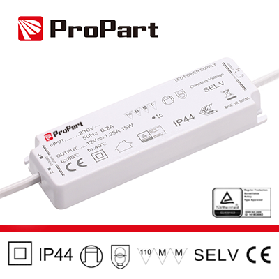 [PEF44-30W24V] Alimentatore IP44 24V 30W 1.25A Size:158x51x18mm