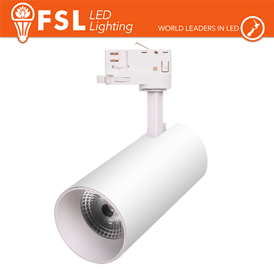 [FLT4FST930W] FSL Proiettore a Binario Trifase BIANCO - 3white 3000-4000-6500k, 30w, 3500lm