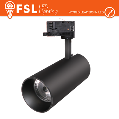 [FLT4FST930B] FSL Proiettore a Binario Trifase NERO - 3white 3000-4000-6500k, 30w, 3500lm