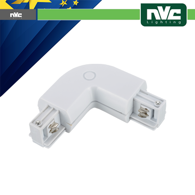 [NVTE-L] Connettore Forma  L  Binario Trifase - Colore Bianco