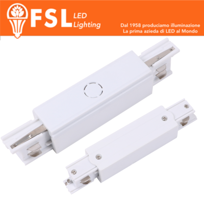 [FLT4-WIN] FSL Connettore Forma I per binario Trifase - Colore Bianco