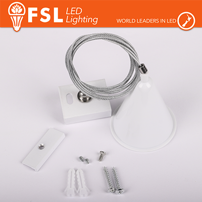 [FLT4-WH] FSL Gancio di sospensione per binario trifase - colore BIANCO