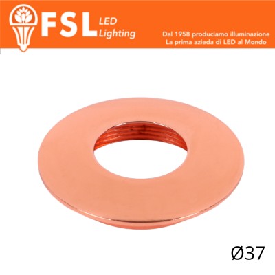 FSL VEGA Cover curva sostitutiva Ø37mm Oro Rosa per punto luce FLM32IP20‑1W