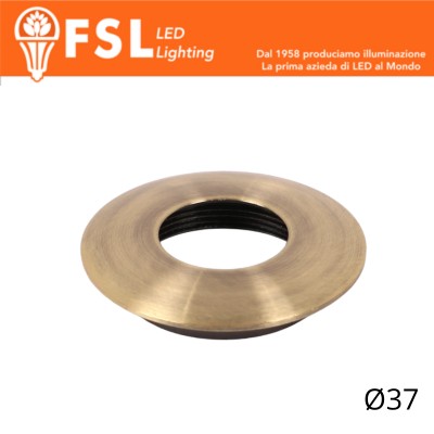 [FLM32-1CBR] VEGA - Cover Curva per Punto Luce LED – Ø37 – Bronzo