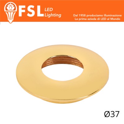 VEGA - Cover Curva per Punto Luce LED – Ø37 – Oro