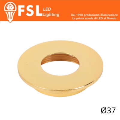 [FLM32-1FGO] VEGA - Cover Piatta per Punto Luce LED  – Ø37 – Oro
