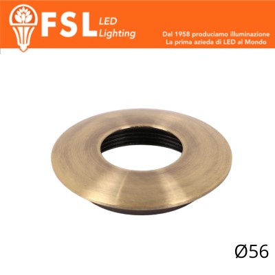 [FLM32-3CBR] VEGA - Cover Curva per Punto Luce LED – Ø56 – Bronzo