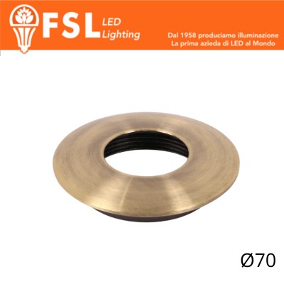 [FLM32-7CBR] VEGA - Cover Curva per Punto Luce LED – Ø70 – Bronzo