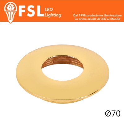VEGA - Cover Curva per Punto Luce LED – Ø70 – Oro