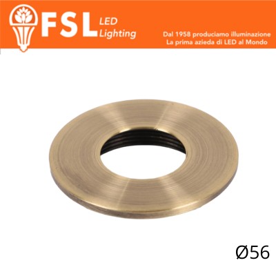 [FLM32-3FBR] VEGA - Cover Piatta per Punto Luce LED – Ø56 – Bronzo